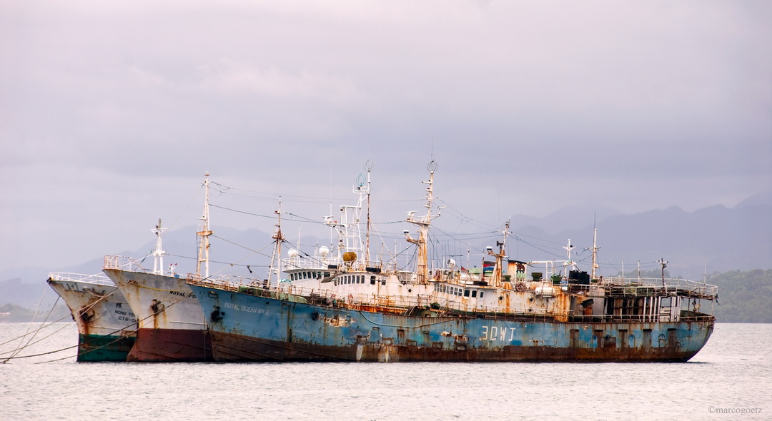 KONFISZIERTE FISCHFLOTTE SUVA FIJI INSEL