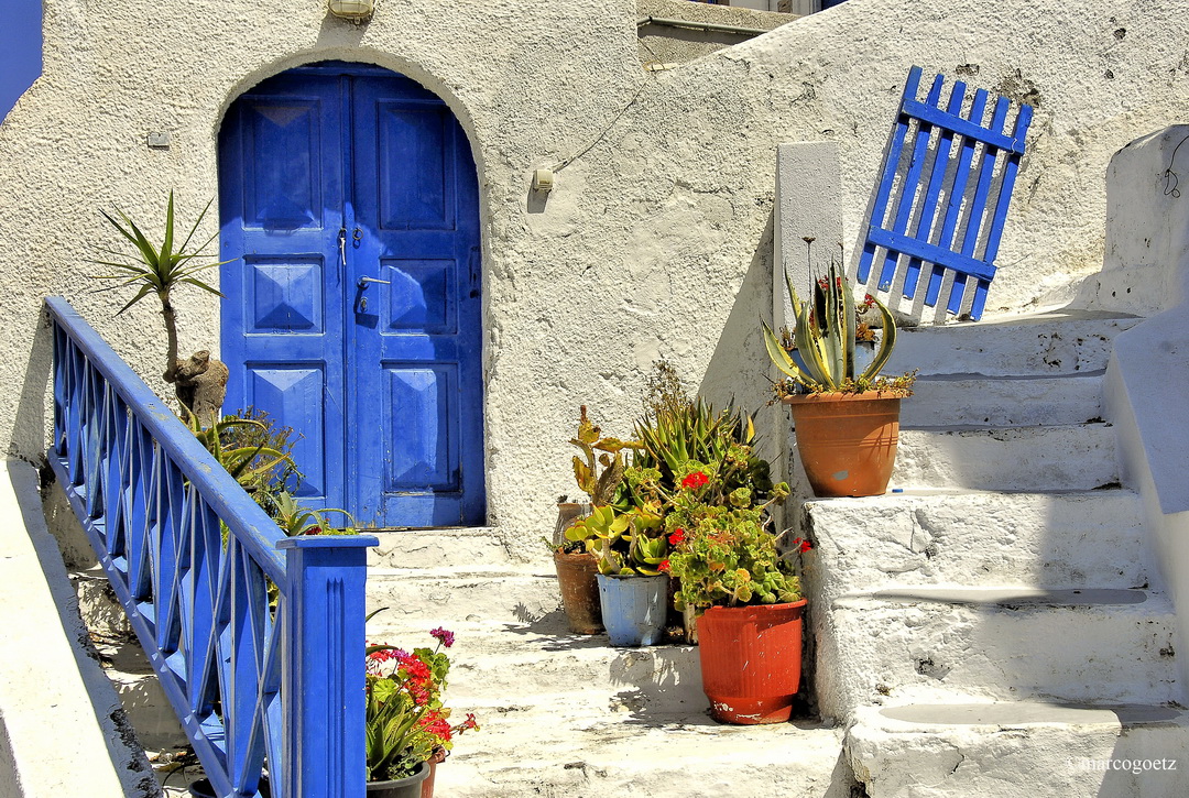 GASSE SANTORINI GRIECHENLAND